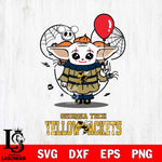 Georgia Tech Yellow Jackets Stitch Pennywise Halloween Svg Eps Dxf Png File, Digital Download, Instant Download