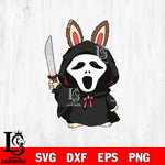 Ghostface Scream Labubu Horror Killer SVG DXF EPS PNG FILE, Halloween File Cut, Digital Download,Instant Download, Silhouette, Cricut