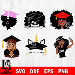 Girl graduation cap bundle SVG DXF EPS PNG FILE,Graduation File Cut,Digital Download,Instant Download, Silhouette