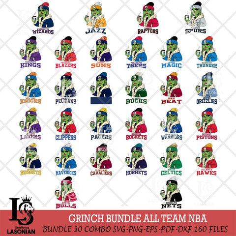 Girls Grinch Bougie NBA ALL TEAM Svg Eps Dxf Png File, Digital Download, Instant Download