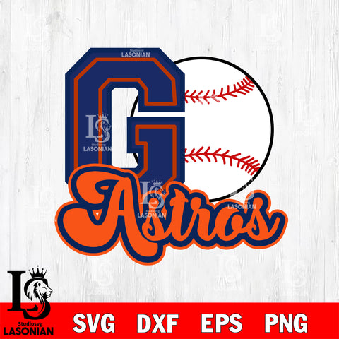 Go Astros Houston Baseball SVG DXF EPS PNG FILE, File Cut, Digital Download,Instant Download, Silhouette