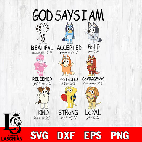 God says i am 3 Svg Eps Dxf Png File, Digital Download, Instant Download