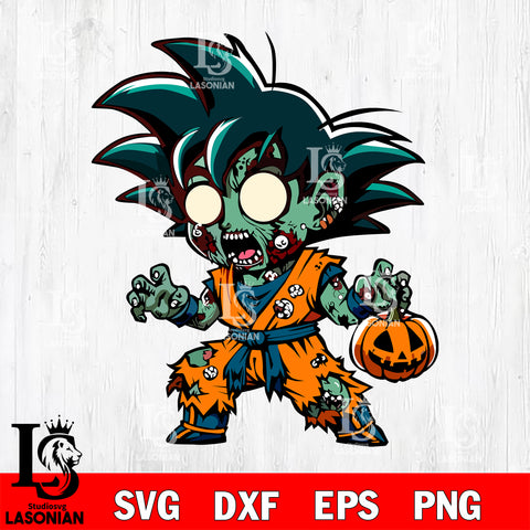 Goku Zombie halloween SVG DXF EPS PNG FILE, Halloween File Cut, Digital Download,Instant Download, Silhouette,Horror Cricut