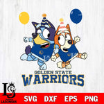 Golden State Warriors Bluey & Bingo 11 Svg Eps Dxf Png File, NBA svg, Digital Download, Instant Download