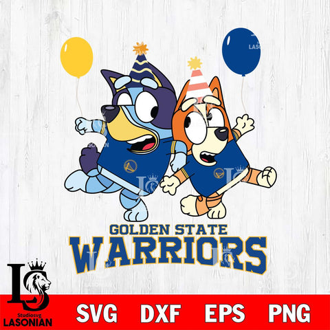Golden State Warriors Bluey & Bingo 11 Svg Eps Dxf Png File, NBA svg, Digital Download, Instant Download