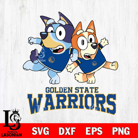 Golden State Warriors Bluey & Bingo 13 Svg Eps Dxf Png File, NBA svg, Digital Download, Instant Download