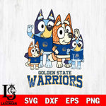 Golden State Warriors Bluey & Bingo 14 Svg Eps Dxf Png File, NBA svg, Digital Download, Instant Download