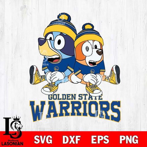 Golden State Warriors Bluey & Bingo 8 Svg Eps Dxf Png File, NBA svg, Digital Download, Instant Download