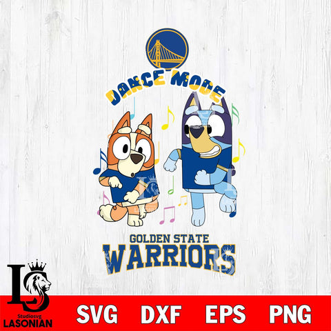 Golden State Warriors Bluey Bingo Svg Eps Dxf Png File, NBA svg, Digital Download, Instant Download