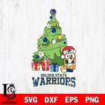 Golden State Warriors Bluey Chilli Christmas Tree Svg Eps Dxf Png File, Digital Download