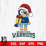 Golden State Warriors Bluey Christmas Svg Eps Dxf Png File, Digital Download