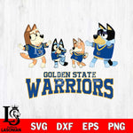 Golden State Warriors Bluey Dance Squats Svg Eps Dxf Png File, Digital Download, Instant Download