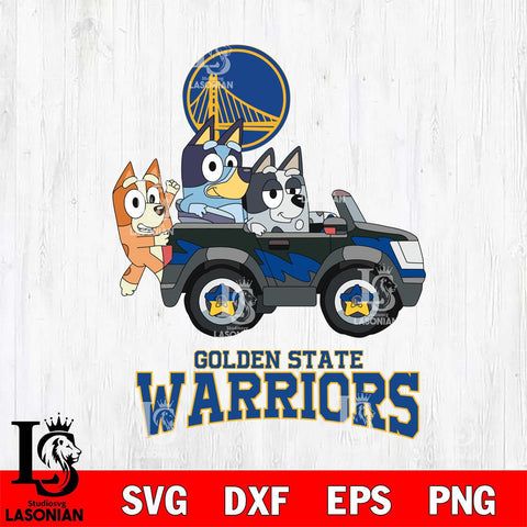 Golden State Warriors Bluey friends Svg Eps Dxf Png File, NBA svg, Digital Download, Instant Download