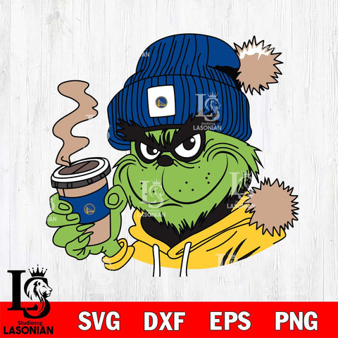 Golden State Warriors Boujee Grinch 4 Svg Eps Dxf Png File, Digital Download, Instant Download