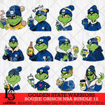 Golden State Warriors Boujee Grinch NBA Bundle 12 SVG Eps Dxf Png File, Digital Download, Instant Download