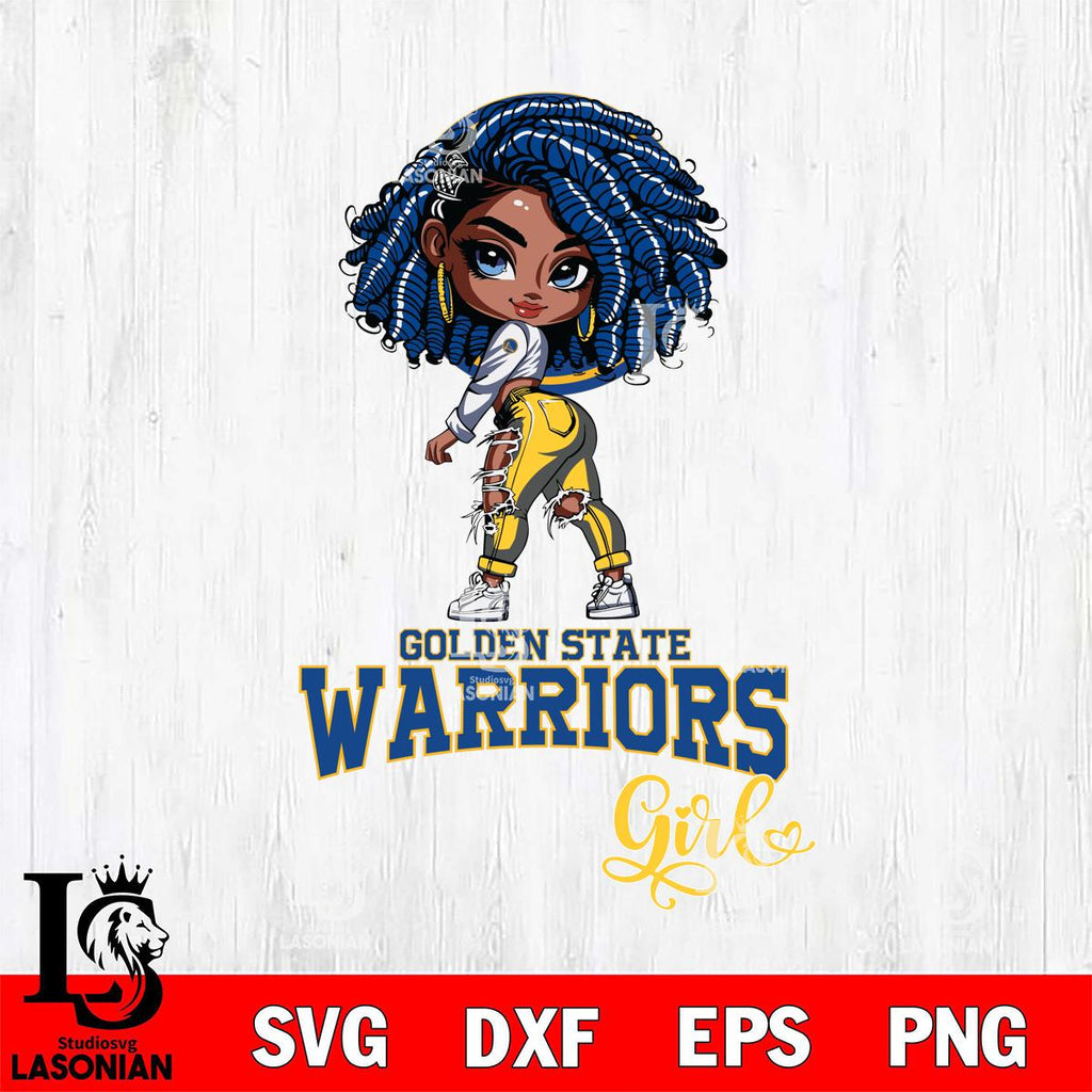 Golden State Warriors Fan Girl lasoniansvg