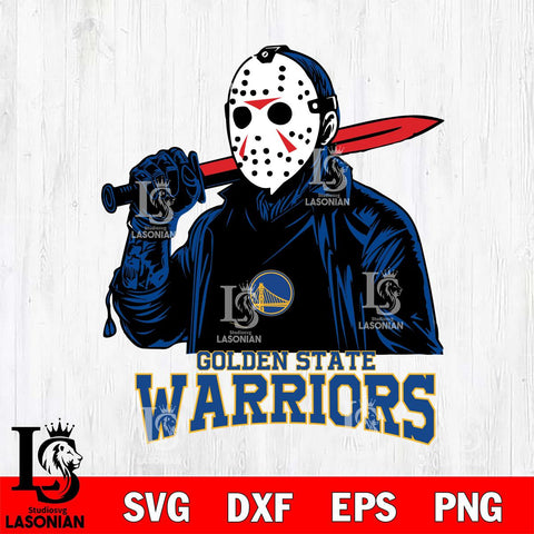 Golden State Warriors Jason Voorhees Horror 12 Svg Eps Dxf Png File, NBA svg, Digital Download, Instant Download