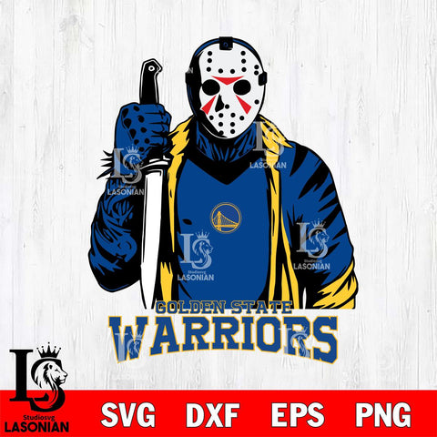 Golden State Warriors Jason Voorhees Horror 3 Svg Eps Dxf Png File, NBA svg, Digital Download, Instant Download