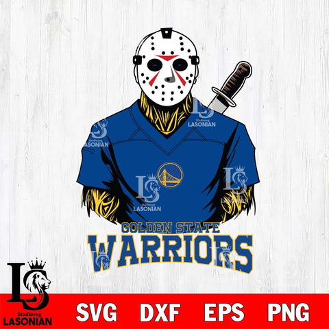 Golden State Warriors Jason Voorhees Horror 4 Svg Eps Dxf Png File, NBA svg, Digital Download, Instant Download