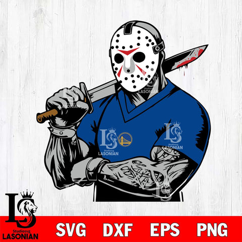 Golden State Warriors Jason Voorhees Horror 6 Svg Eps Dxf Png File, NBA svg, Digital Download, Instant Download