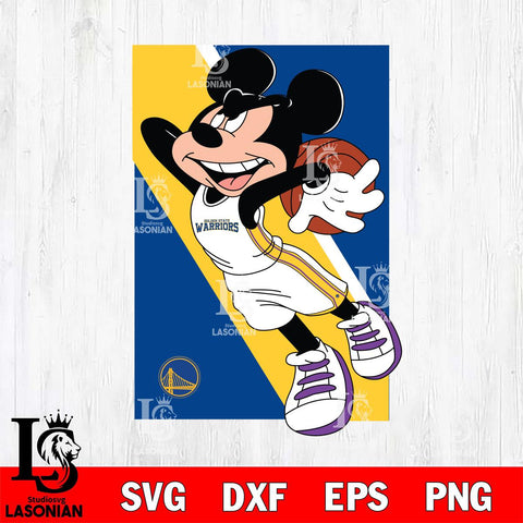 Golden State Warriors Mickey Minne 6 Nba Svg Eps Dxf Png File, NBA svg, Digital Download, Instant Download