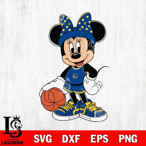 Golden State Warriors Mickey Minne Nba Svg Eps Dxf Png File, NBA svg, Digital Download, Instant Download
