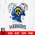 Golden State Warriors Stitch Ghost Face Halloween 2 Svg Eps Dxf Png File, Digital Download, Instant Download