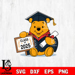 Graduation 2025 Winnie The Pooh Svg Eps Dxf Png File, Graduation File Cut,Digital Download,Instant Download,Disney Svg Files