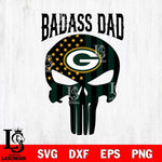 Green Bay Packers Badass Dad Svg Eps Dxf Png File, Digital Download, Instant Download