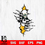 Green Bay Packers Badass Skull SVG