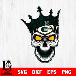 Green Bay Packers Badass king Skull SVG