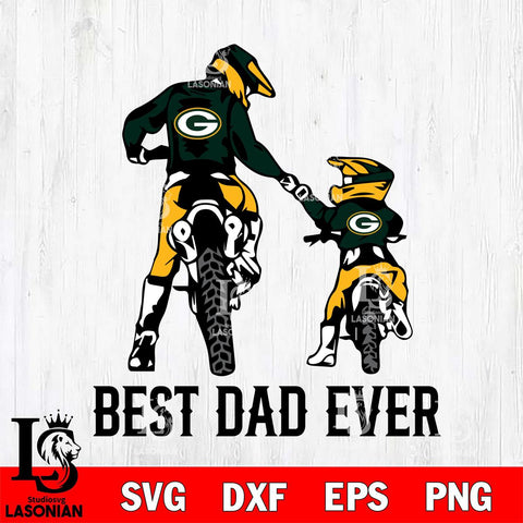 Green Bay Packers Best Dad Ever Svg Eps Dxf Png File, Digital Download, Instant Download