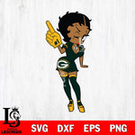 Green Bay Packers Betty Boop Cheering SVG Svg Eps Dxf Png File, Digital Download, Instant Download