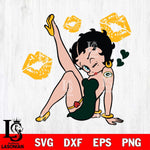 Green Bay Packers Betty Boop Kiss And Lips Svg Eps Dxf Png File, Digital Download, Instant Download
