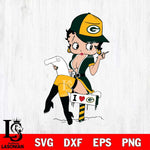 Green Bay Packers Betty Boop Sexy Fan Svg Eps Dxf Png File, Digital Download, Instant Download