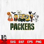Green Bay Packers Bluey Halloween Svg Eps Dxf Png File, Digital Download, Instant Download
