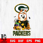 Green Bay Packers Bluey Halloween NFL Svg Eps Dxf Png File, Digital Download, Instant Download