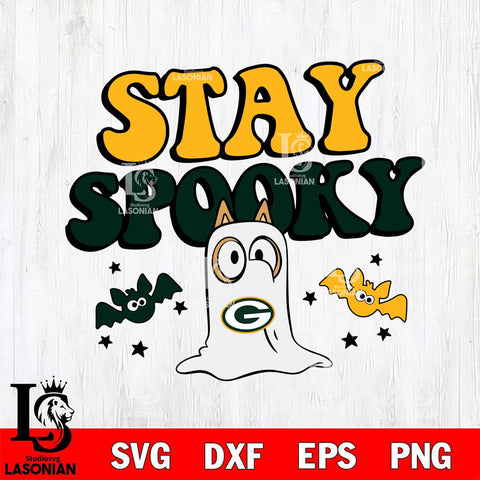 Green Bay Packers Bluey Halloween Stay Spooky Svg Eps Dxf Png File, Digital Download, Instant Download
