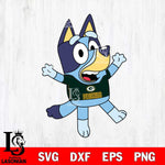 Green Bay Packers Bluey NFL 3 Svg Eps Dxf Png File, Digital Download, Instant Download