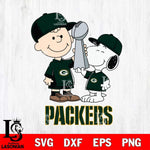 Green Bay Packers Charlie Brown and Snoopy Champions Svg Eps Dxf Png File, NFL svg , Digital Download , Instant Download, Cricut File