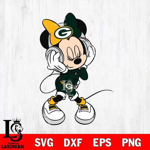 Green Bay Packers Cute Minnie Mouse Dancing