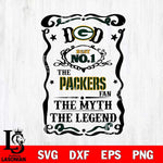 Green Bay Packers Dad The Man The Myth The Legend Svg Eps Dxf Png File, Digital Download, Instant Download