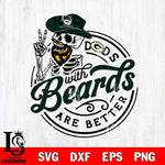 Green Bay Packers Dad With Beard Are Better Svg Eps Dxf Png File, Digital Download, Instant Download