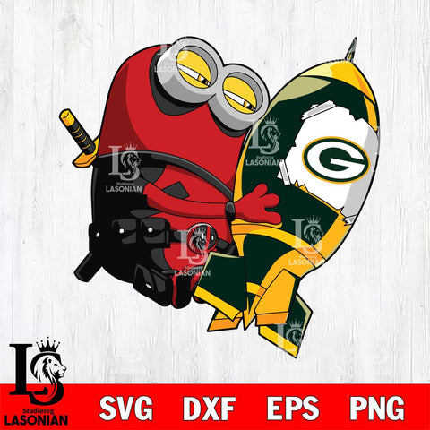 Green Bay Packers Deadpool Minion Marvel Svg Eps Dxf Png File, Digital Download, Instant Download