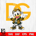 Green Bay Packers Dolce And Gabbana Donald Duck Disney Svg Eps Dxf Png File, Digital Download, Instant Download
