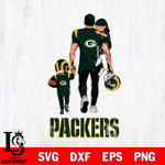 Green Bay Packers Father And Son Football SVG DXF EPS PNG FILE,NFL SVG, Father day Digital Download,Instant Download, Silhouette