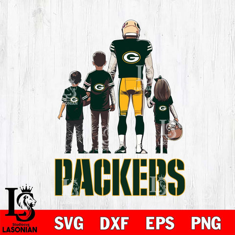 Green Bay Packers Father Football SVG DXF EPS PNG FILE,NFL SVG, Father day Digital Download,Instant Download, Silhouette