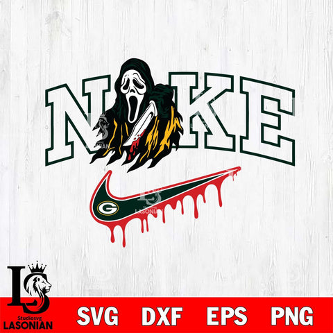 Green Bay Packers Ghostface Nike Svg Eps Dxf Png File, Digital Download, Instant Download