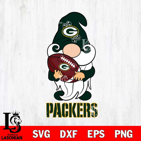 Green Bay Packers Gnomes Christmas football Svg Eps Dxf Png File, Digital Download, Instant Download