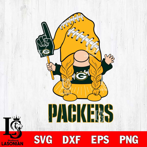 Green Bay Packers Gnomes Fan Svg Eps Dxf Png File, Digital Download, Instant Download